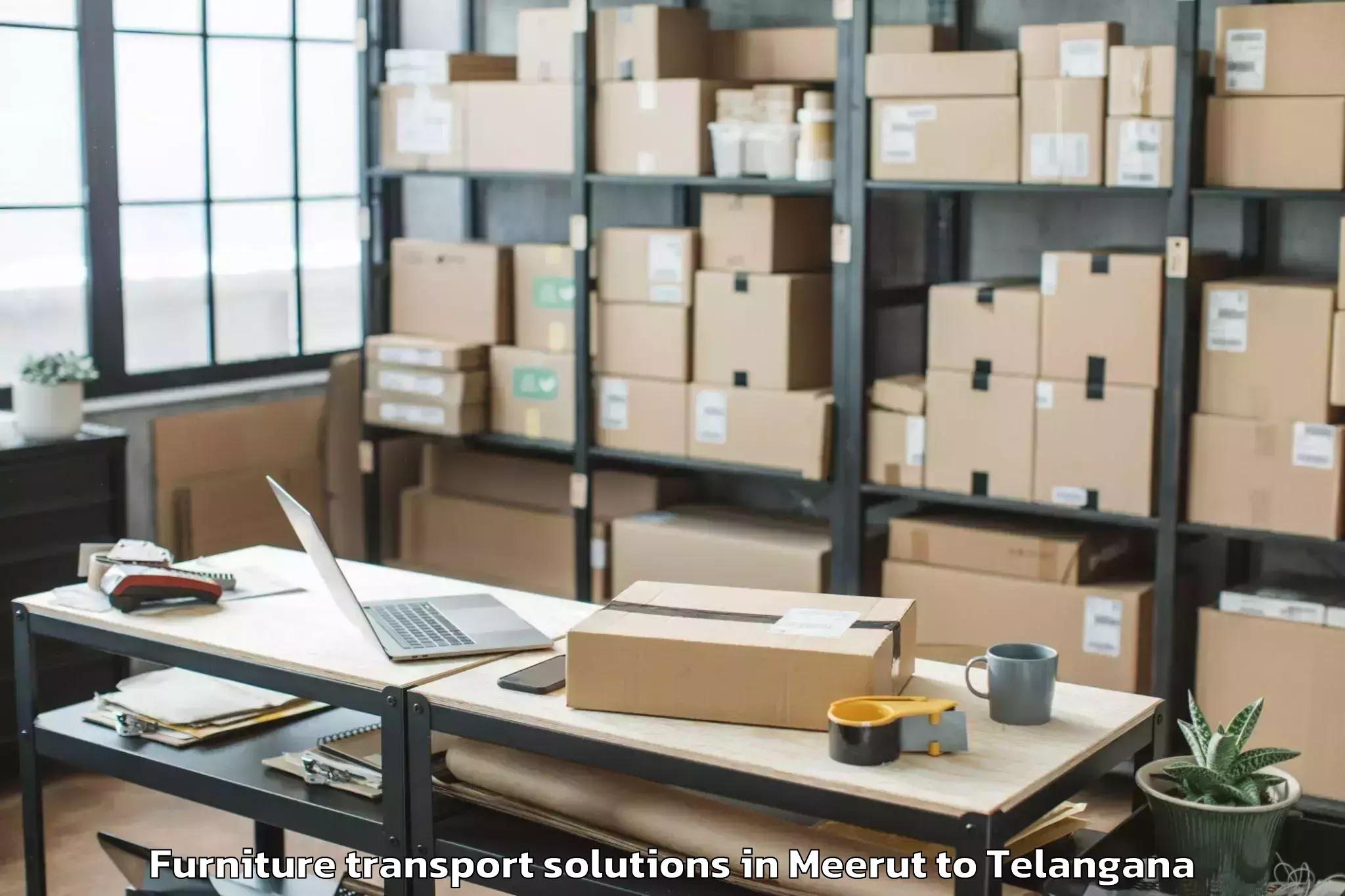 Efficient Meerut to Aswapuram Furniture Transport Solutions